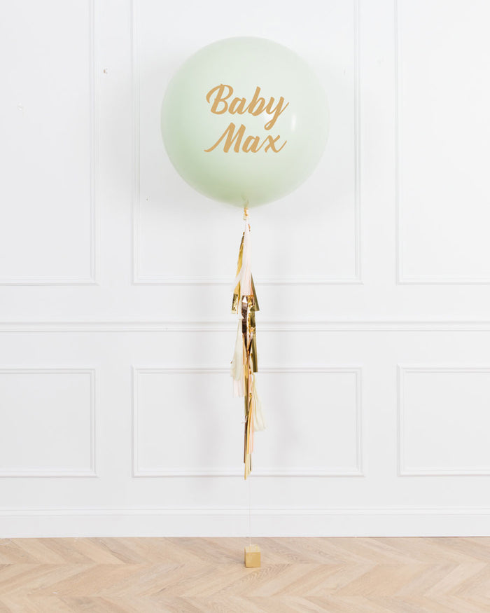Serengeti - Personalized BABY NAME Giant Balloon with Tassel