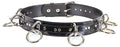 Shiny Patent Black Bondage Belt Large Rings