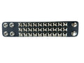 Silver Pyramid Studded Leather Punk Bracelet