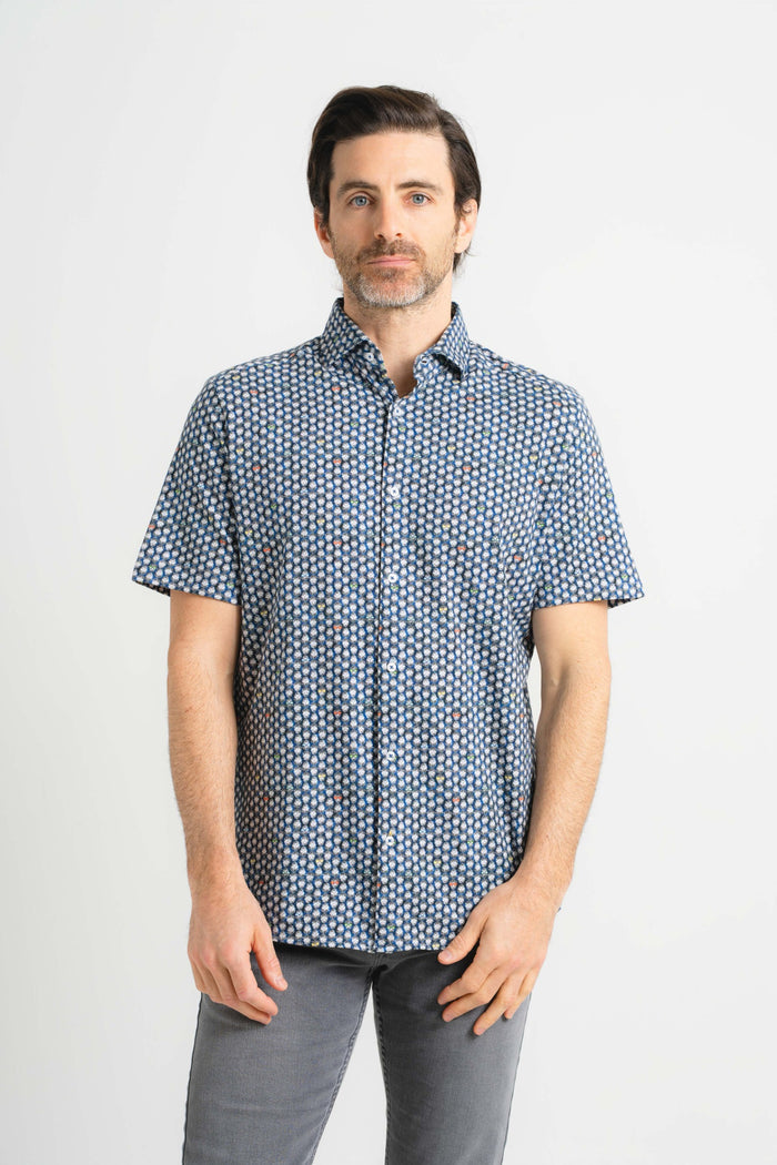 Skulls with Sunglasses Short Sleeve Shirt