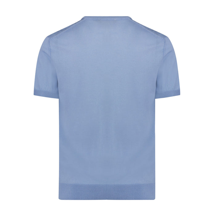 Sky Jacquard Panel Knit Shirt