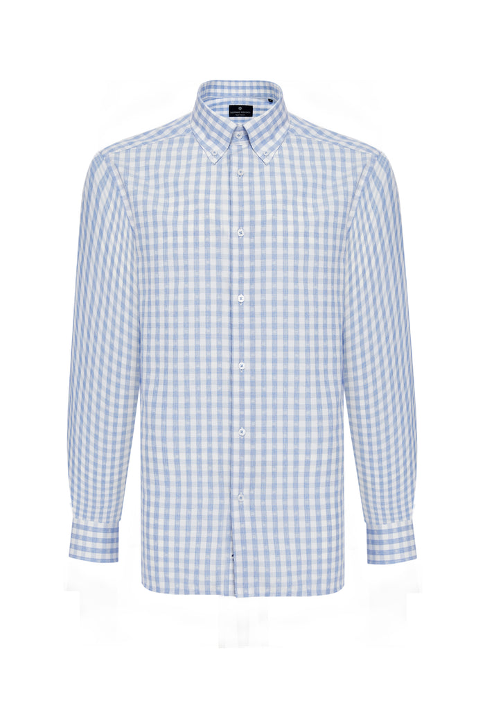 Checkered shirt on a white background