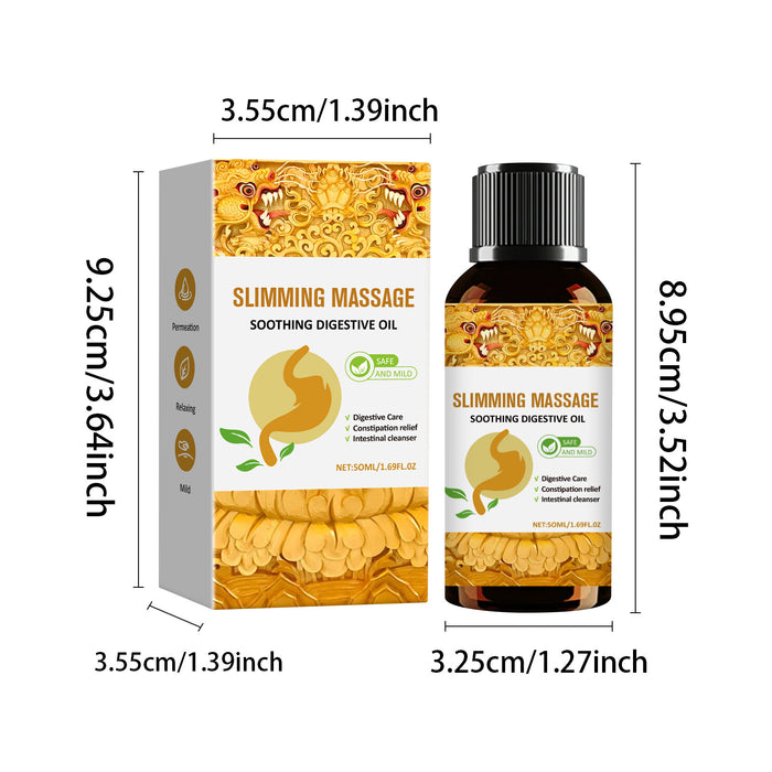 Huile amincissante pour le corps de soin relaxant et apaisant, flacon avec texture légère, destiné à la détente et à la silhouette.