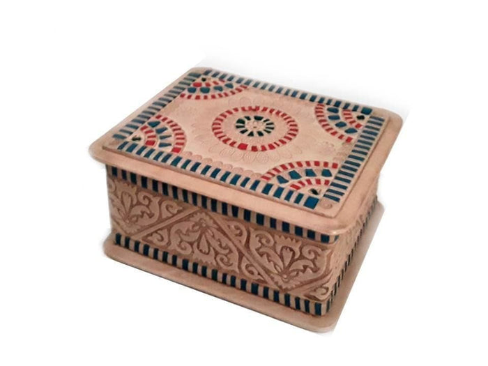 Smain Leather Box - Small - 1003- Moroccan Corridor