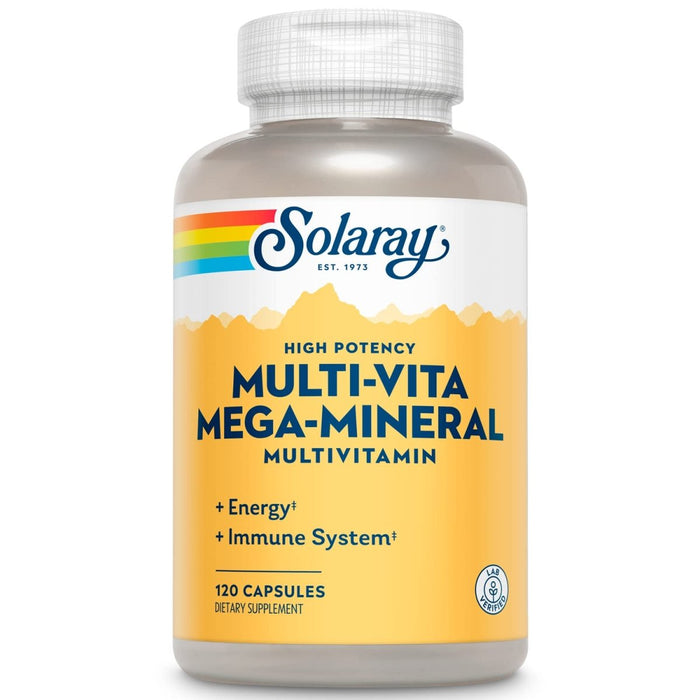 SOLARAY Multi - Vita Mega - Mineral Multi - Vitamin Capsules | 120 Count - The Oasis of Health