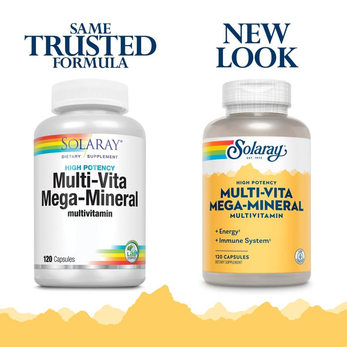 SOLARAY Multi - Vita Mega - Mineral Multi - Vitamin Capsules | 120 Count - The Oasis of Health
