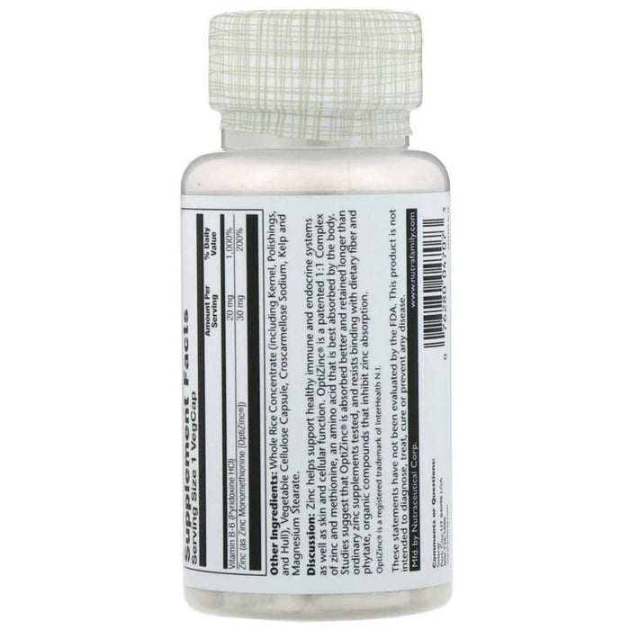 Solaray OptiZinc 30mg 60 VegCaps - The Oasis of Health