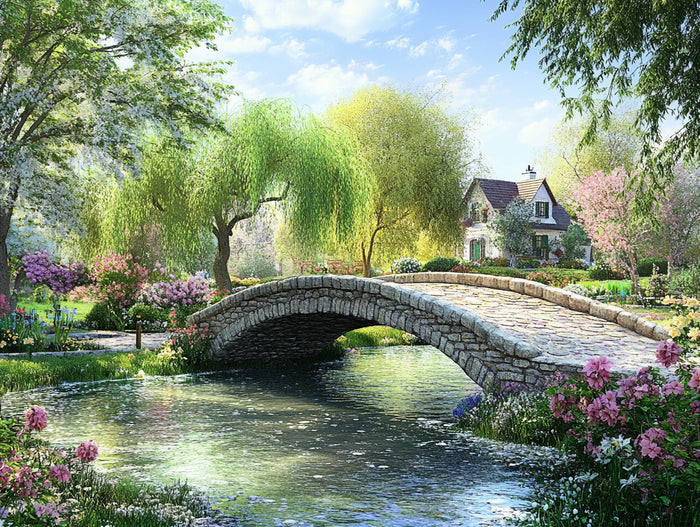 Springtime Bridge Over Willow Creek