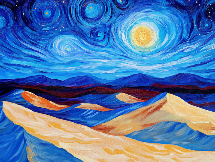 Starry Dreams Over Sapphire Dunes