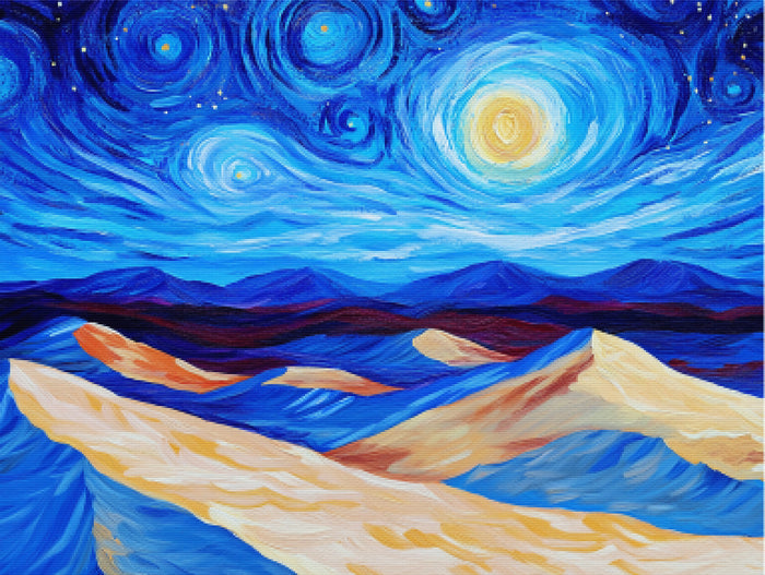 Starry Dreams Over Sapphire Dunes