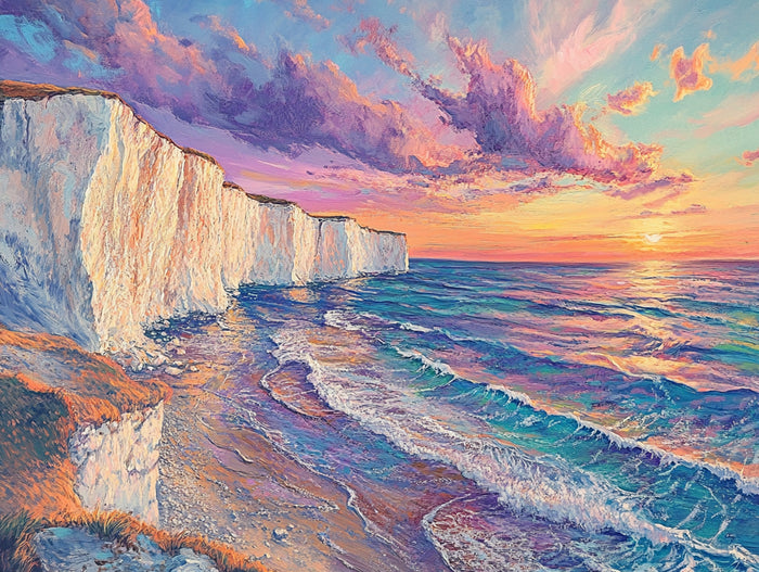 Sunset Over Crystal Cliffs