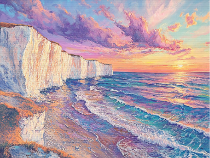Sunset Over Crystal Cliffs