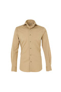 Tan One-Piece Collar Performance Stretch Shirt