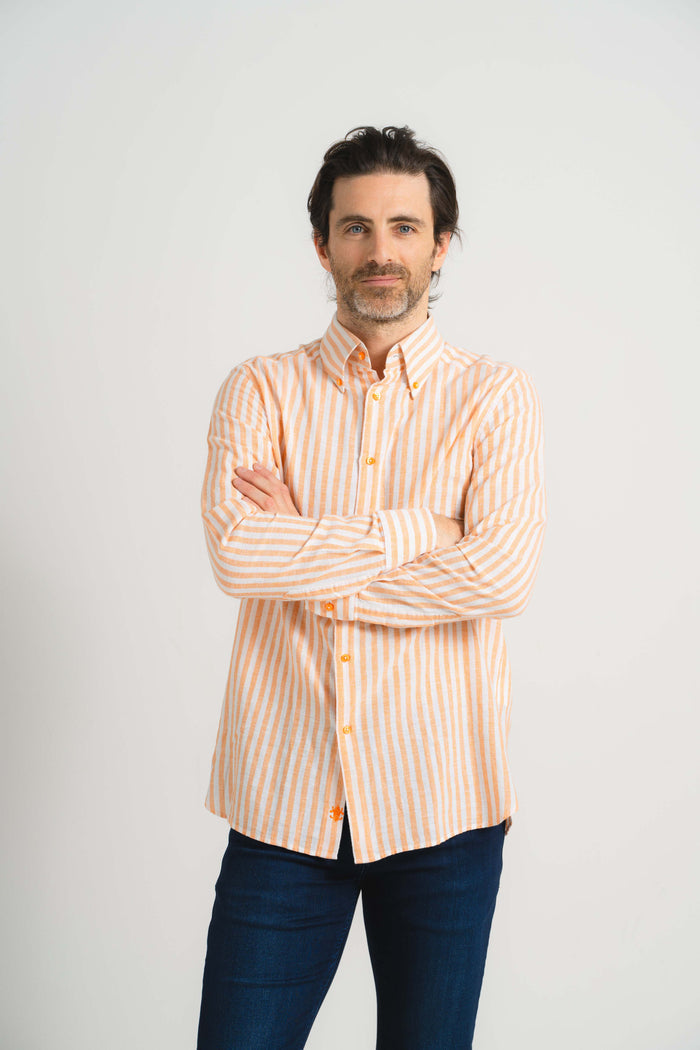 Tangerine Vigneti Linen Shirt