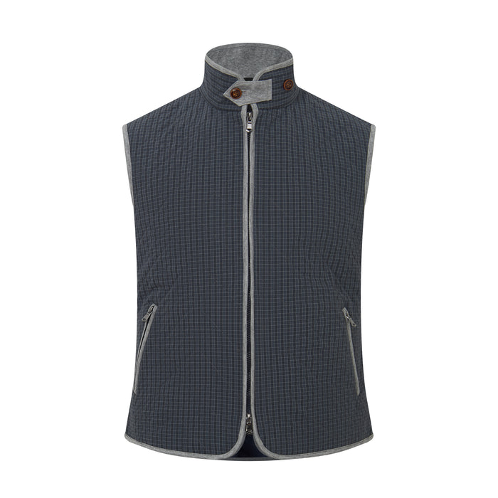 The Diamond-Quilted Heritage Vest in Charcoal