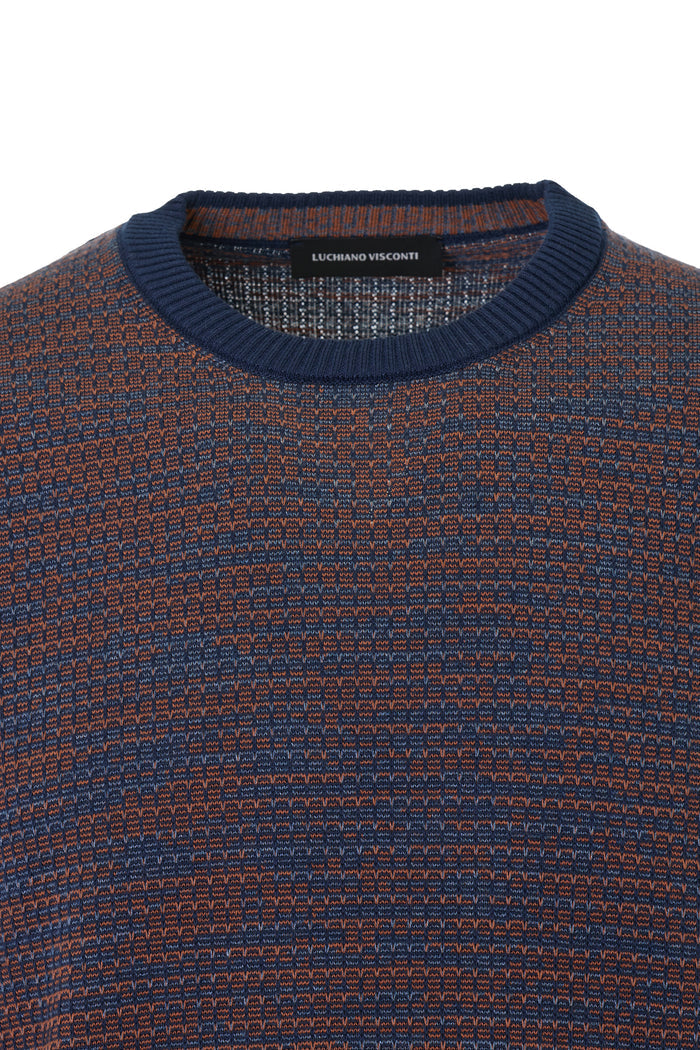 The Dobby Pin-Dot Multi Crewneck