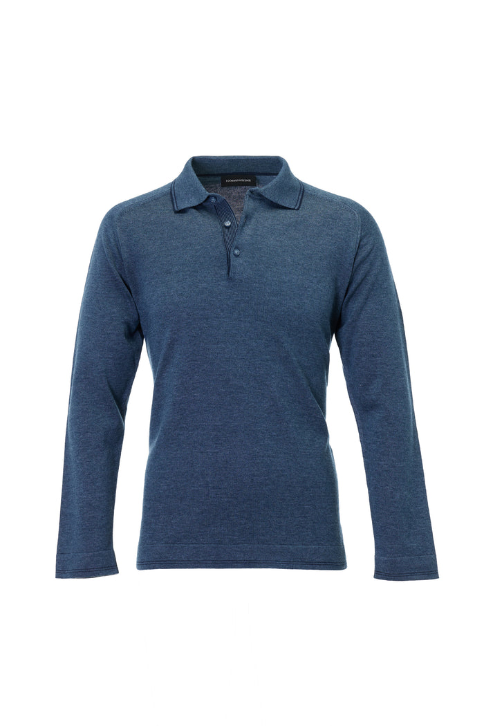 The Dual-Tone Sartorial Melange Indigo Polo