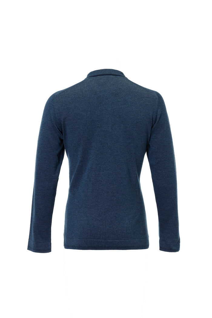 The Dual-Tone Sartorial Melange Indigo Polo