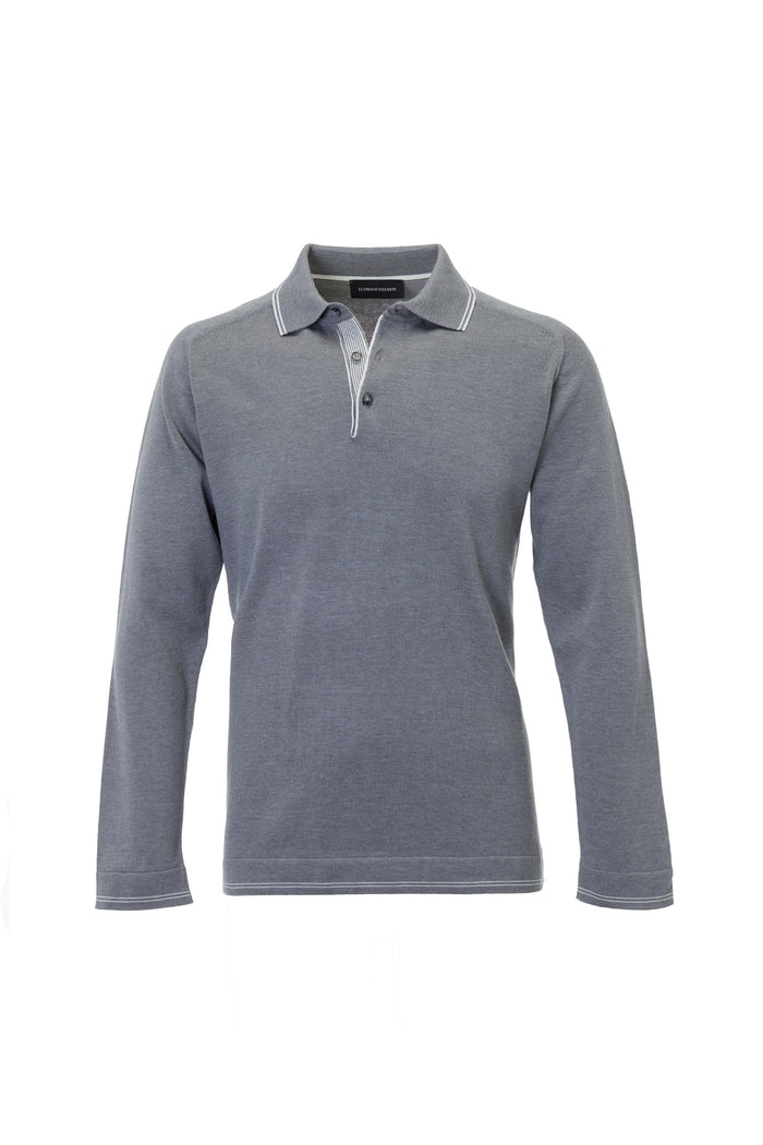 The Dual-Tone Sartorial Melange Light Grey Polo