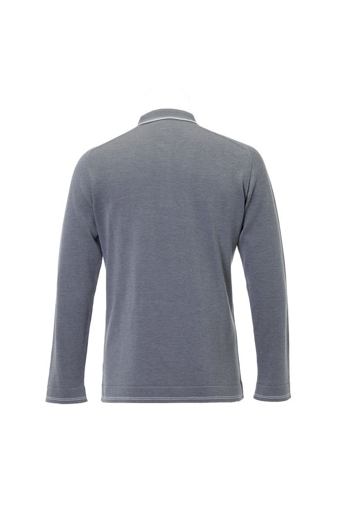 The Dual-Tone Sartorial Melange Light Grey Polo