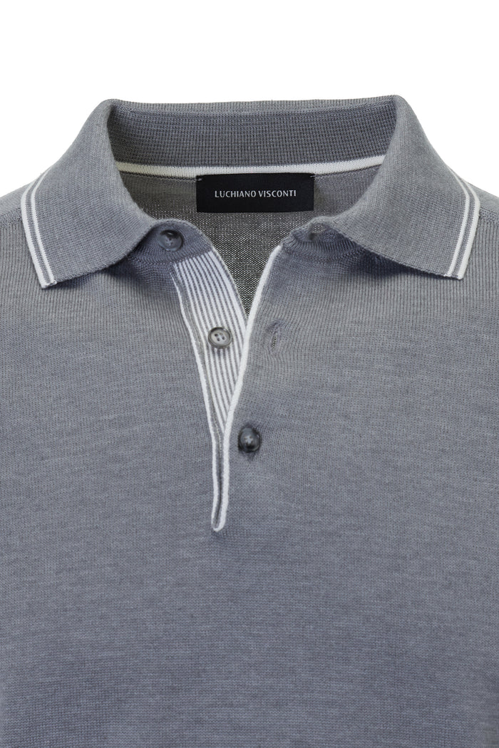 The Dual-Tone Sartorial Melange Light Grey Polo
