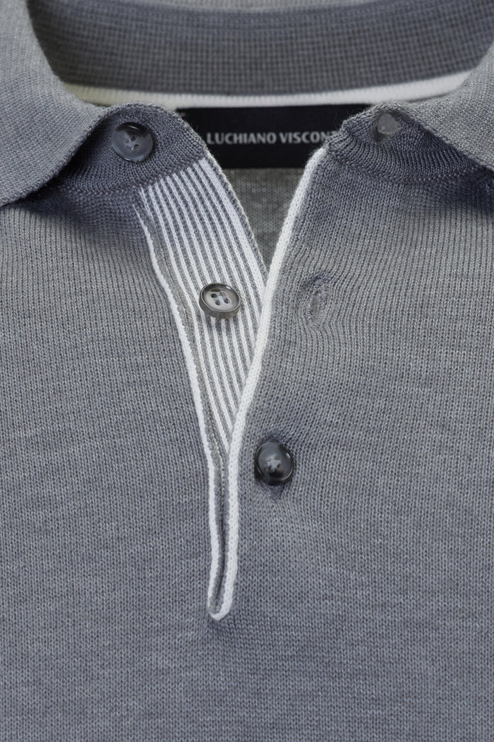 The Dual-Tone Sartorial Melange Light Grey Polo
