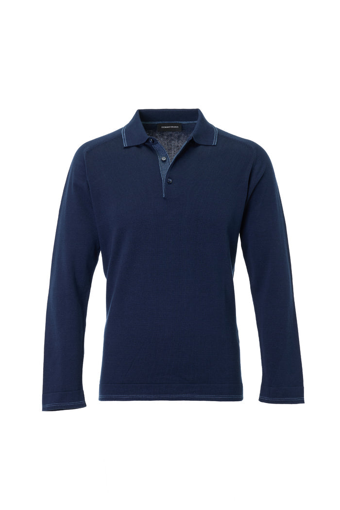 The Dual-Tone Sartorial Navy Polo