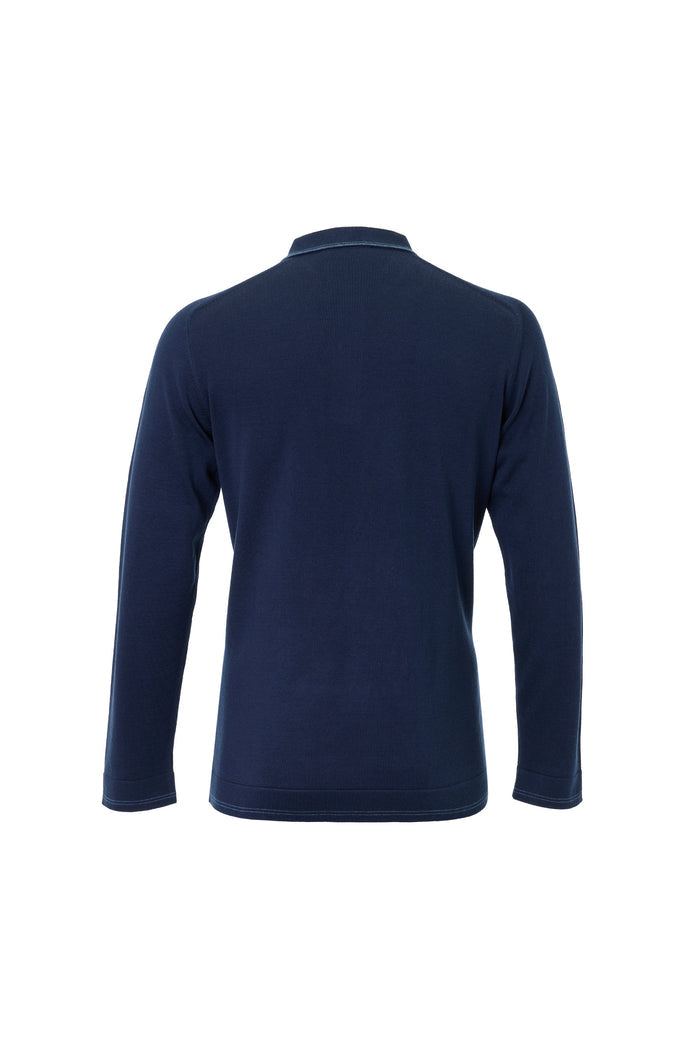 The Dual-Tone Sartorial Navy Polo