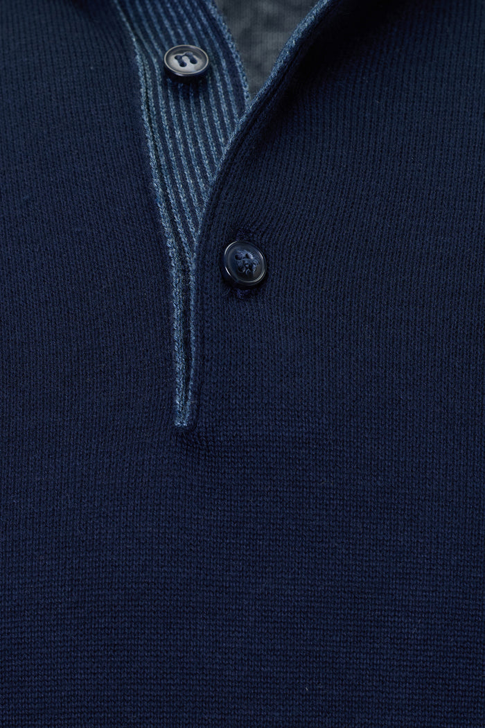 The Dual-Tone Sartorial Navy Polo