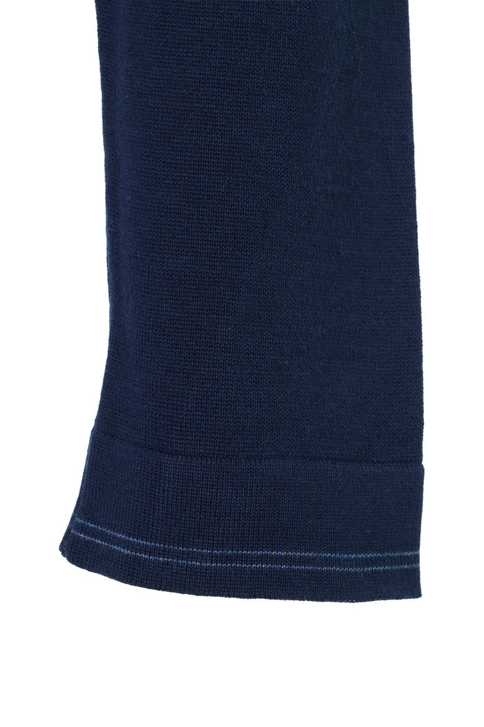 The Dual-Tone Sartorial Navy Polo