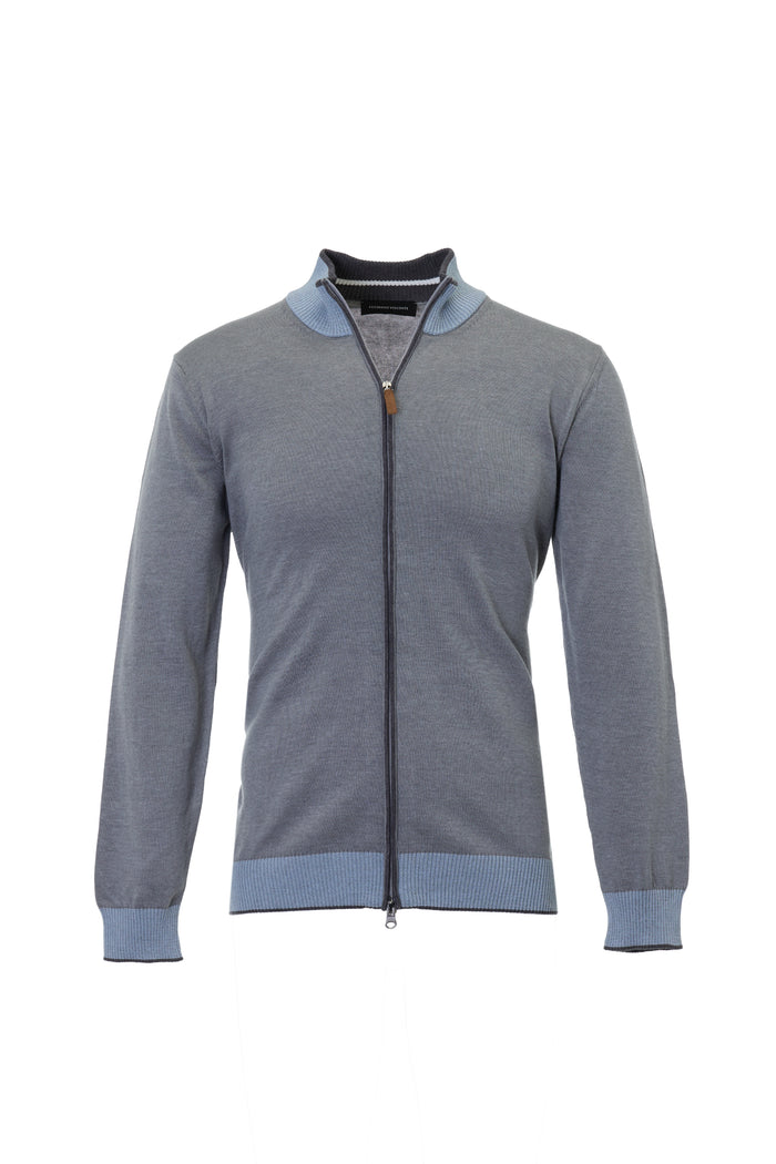 The Four-Tone Meridian Melange Light Grey Cardigan