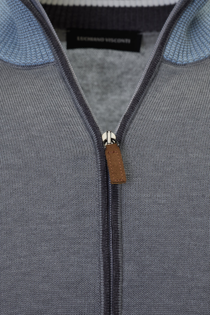 The Four-Tone Meridian Melange Light Grey Cardigan