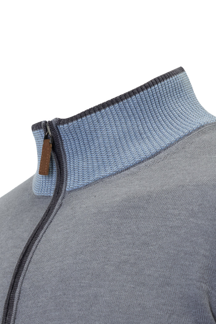 The Four-Tone Meridian Melange Light Grey Cardigan