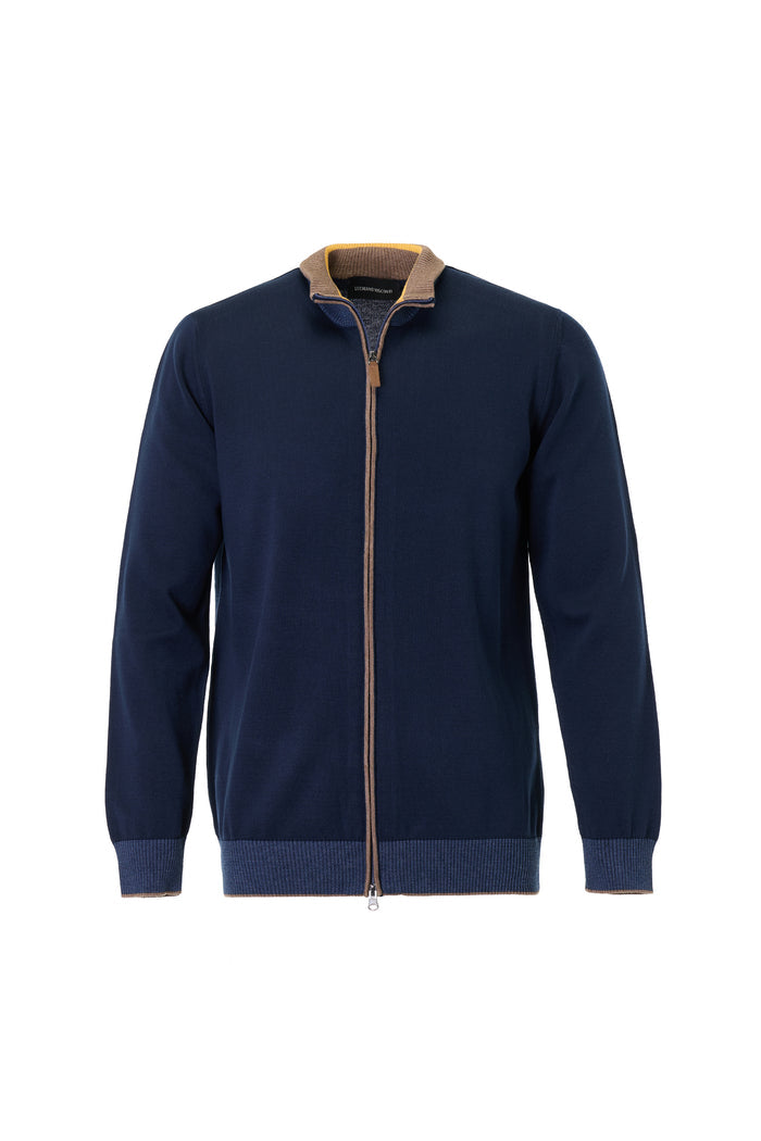 The Four-Tone Meridian Navy Cardigan