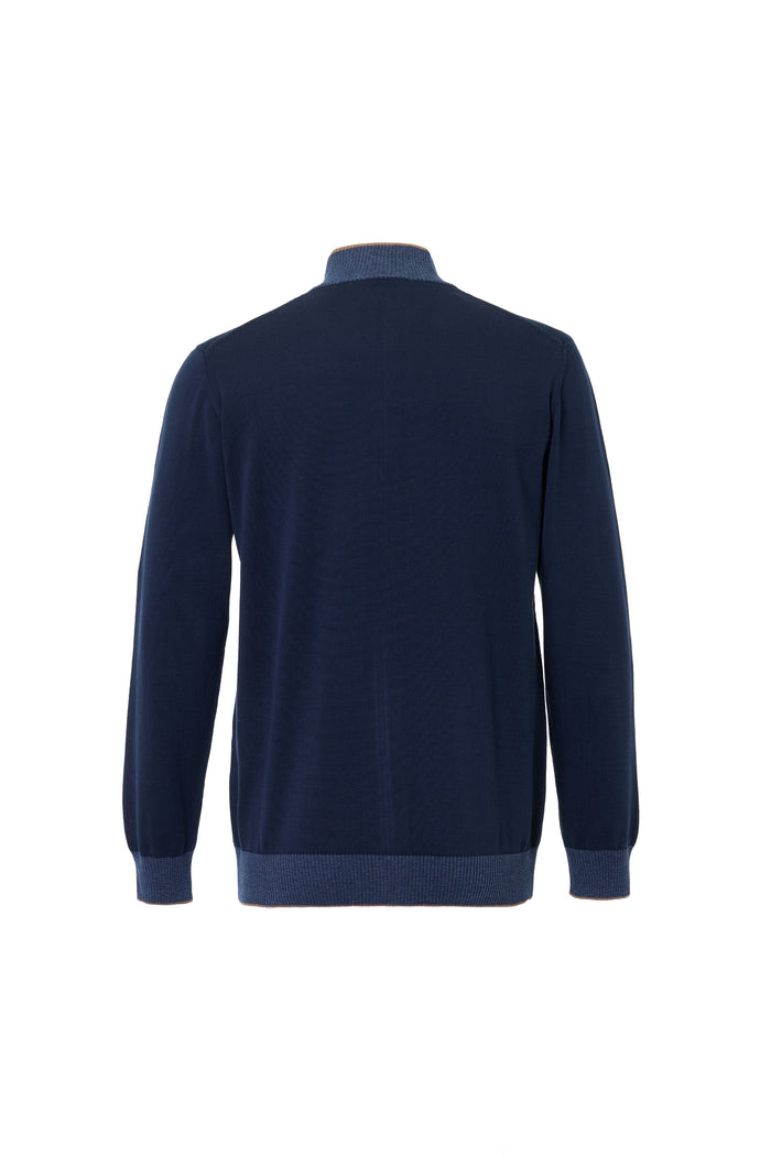 The Four-Tone Meridian Navy Cardigan
