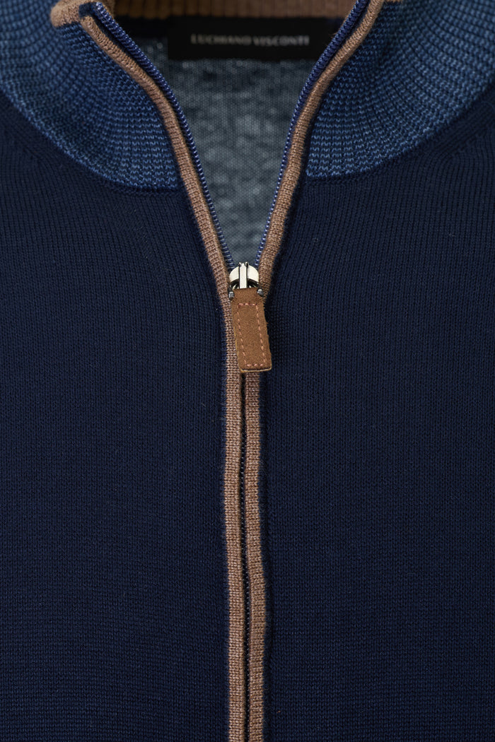 The Four-Tone Meridian Navy Cardigan