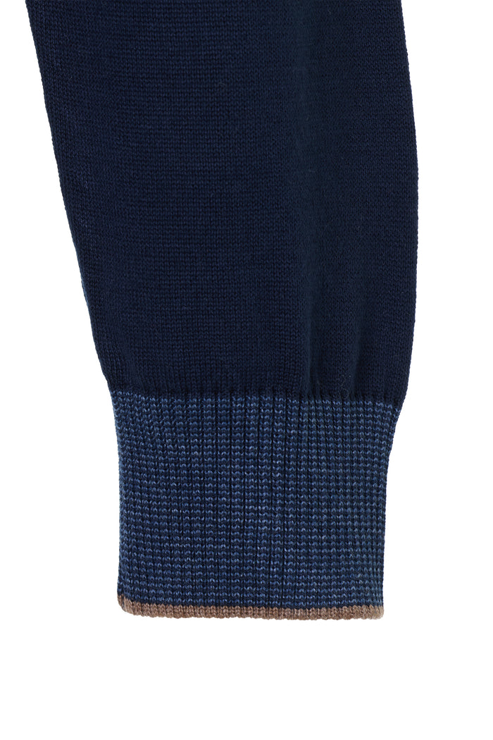 The Four-Tone Meridian Navy Cardigan