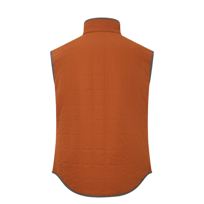 The Performance Stretch Quilted Vest in Pumpkin