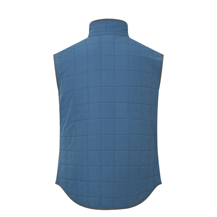 The Performance Stretch Quilted Vest in Steel