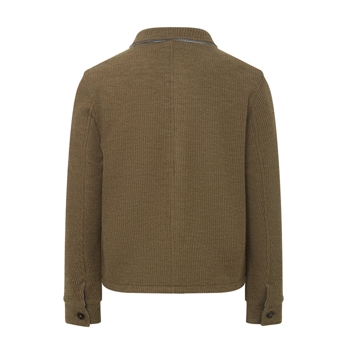 The Reversible Jacquard Punto Melange Coffee Jacket