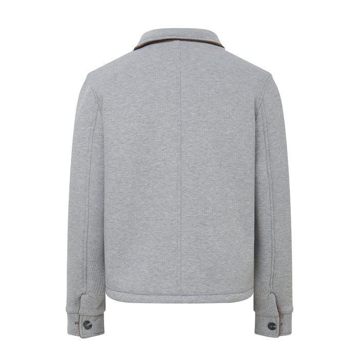 The Reversible Jacquard Punto Melange Coffee Jacket