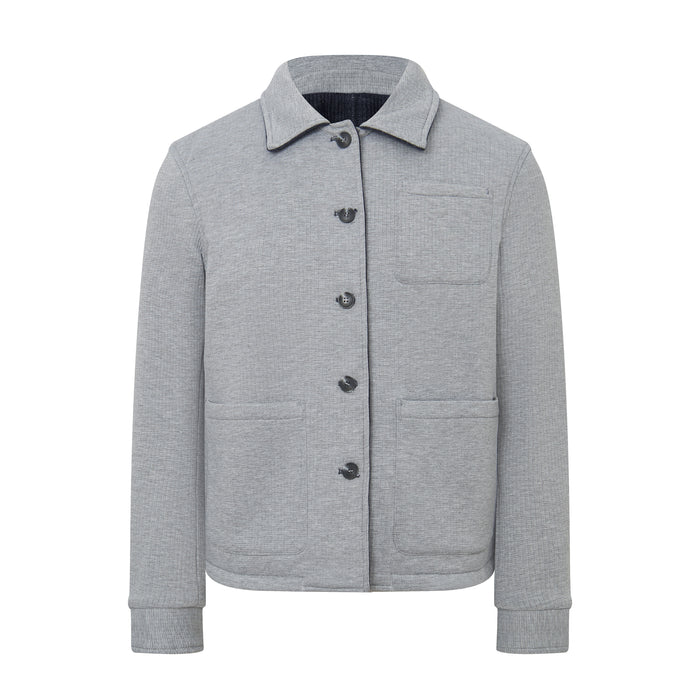 The Reversible Jacquard Punto Melange Indigo Jacket
