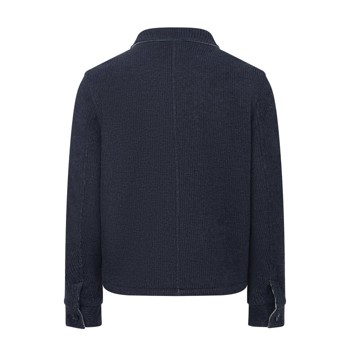 The Reversible Jacquard Punto Melange Indigo Jacket