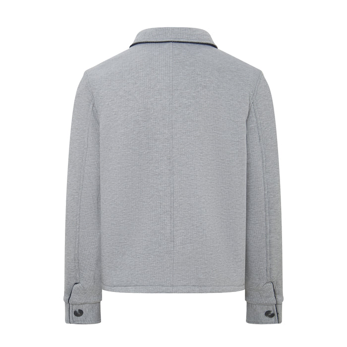 The Reversible Jacquard Punto Melange Indigo Jacket