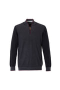 The Wave Jacquard Hybrid Black Quarter-Zip