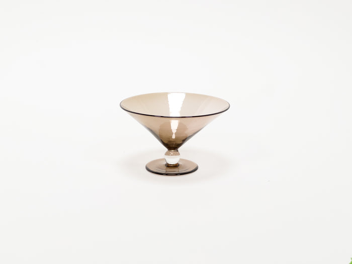 Transparent Brown Martini Glass