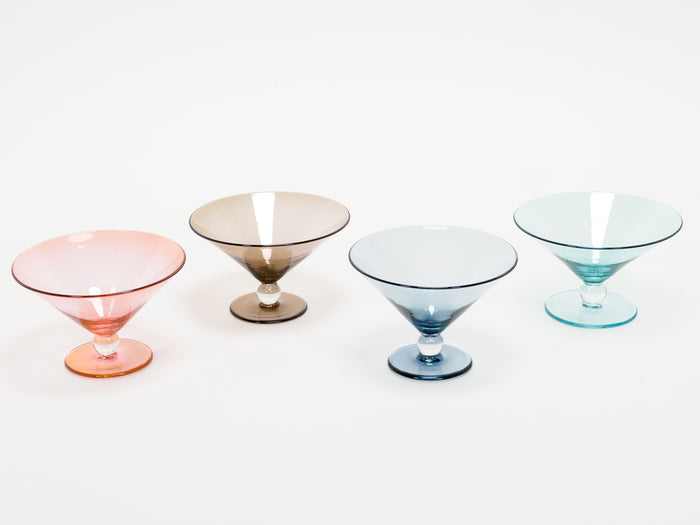 Transparent Brown Martini Glass