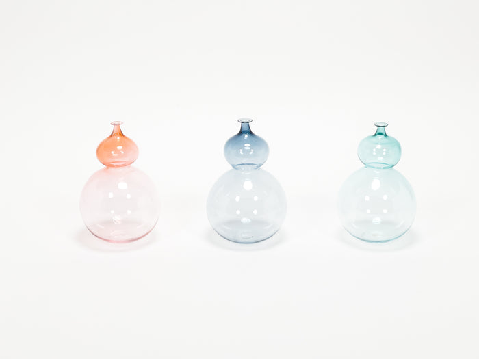 Transparent Orange Bubble Vase