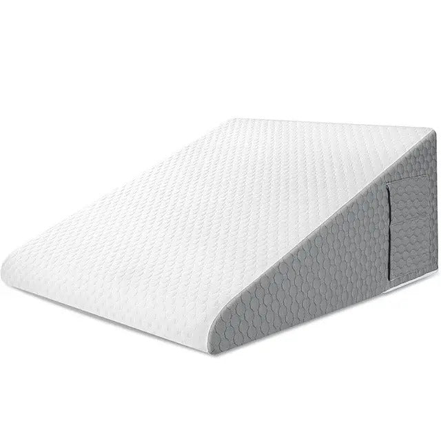 Coussin triangulaire de soutien lombaire et dorsal eprolo, oreiller en forme de coin pour le confort du dos et la posture.
