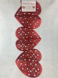 Valentine 3 Hearts Vinyl Table Runner